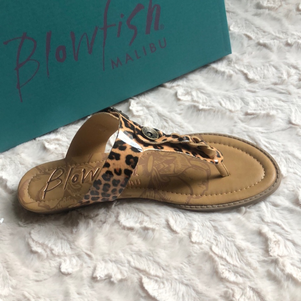 Blowfish Barro Ladies Leopard Adjustable Strap Sandal Size 9